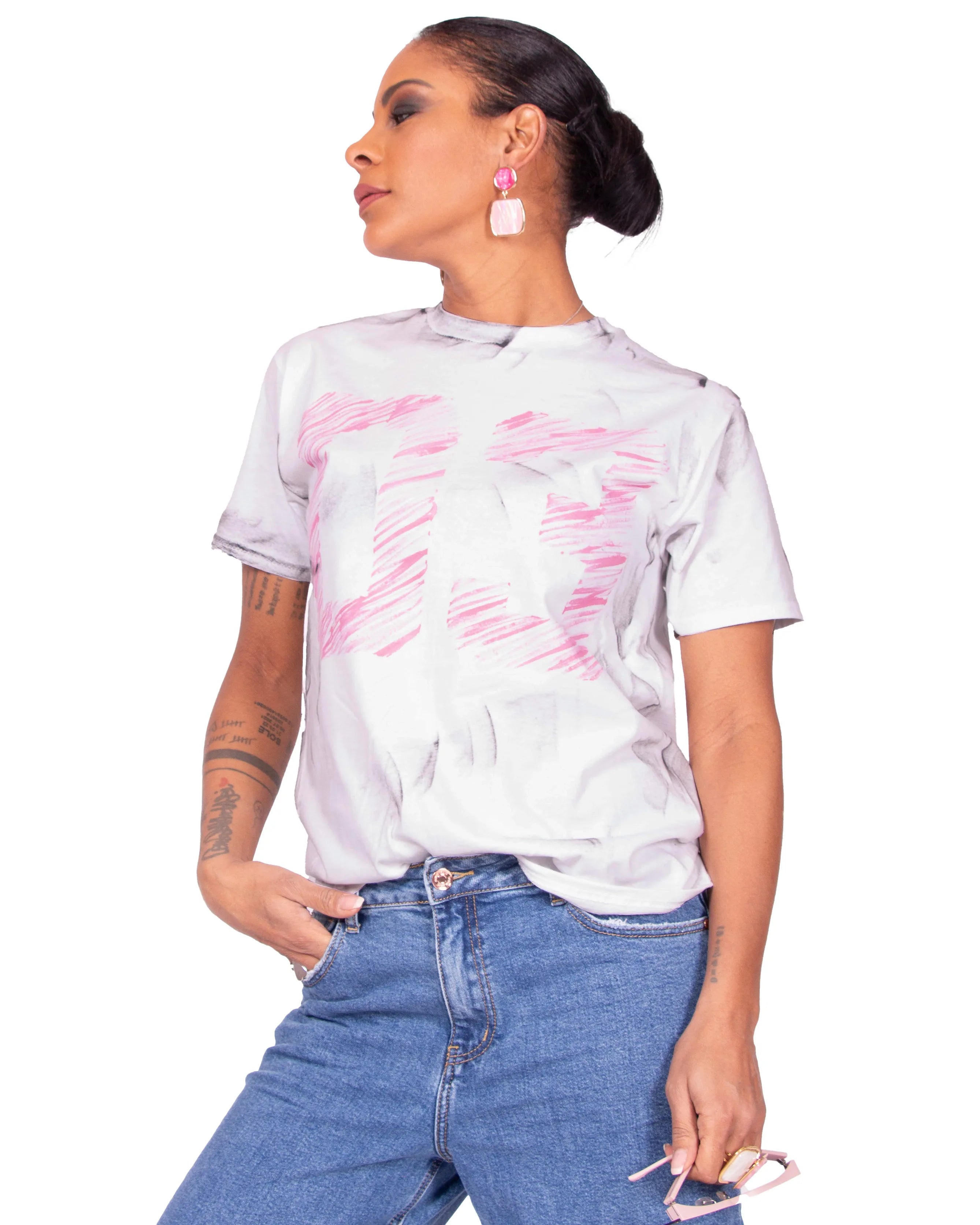 T-SHIRT BIANCA BRUSH