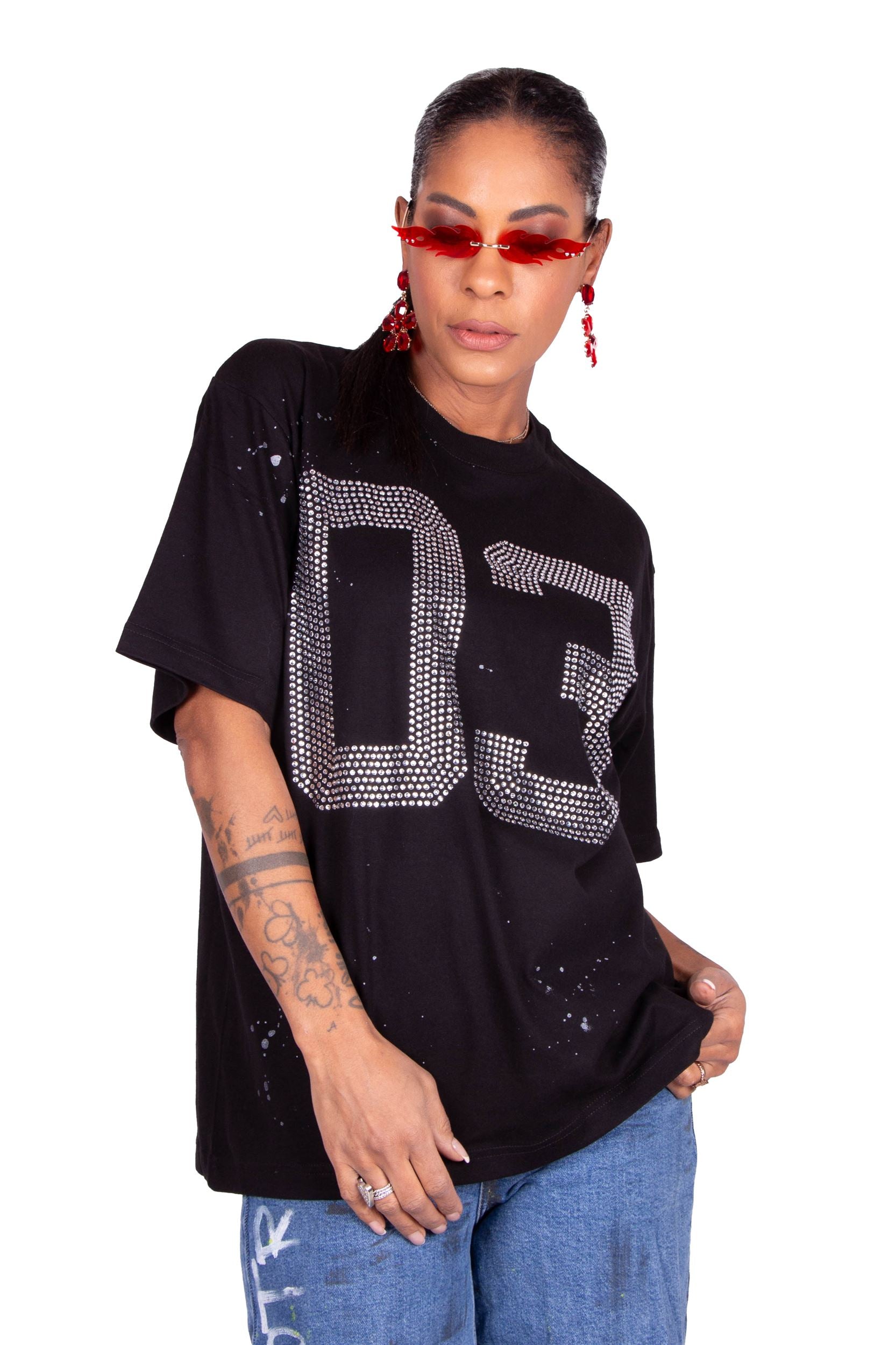 T-SHIRT NERA 03 DIAMONDS LUXURY