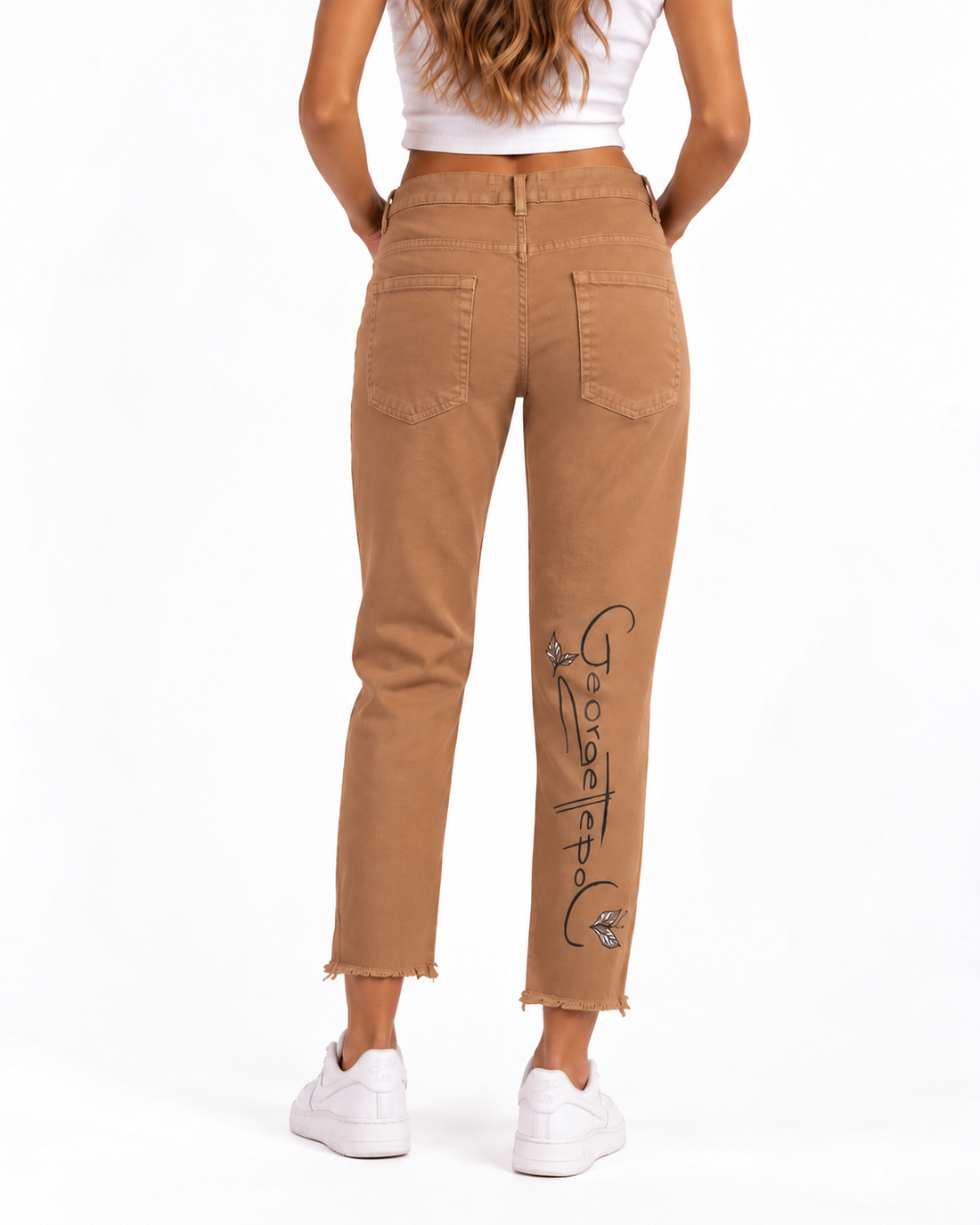 CUSTOM JEANS GRAPHIC FLOWER