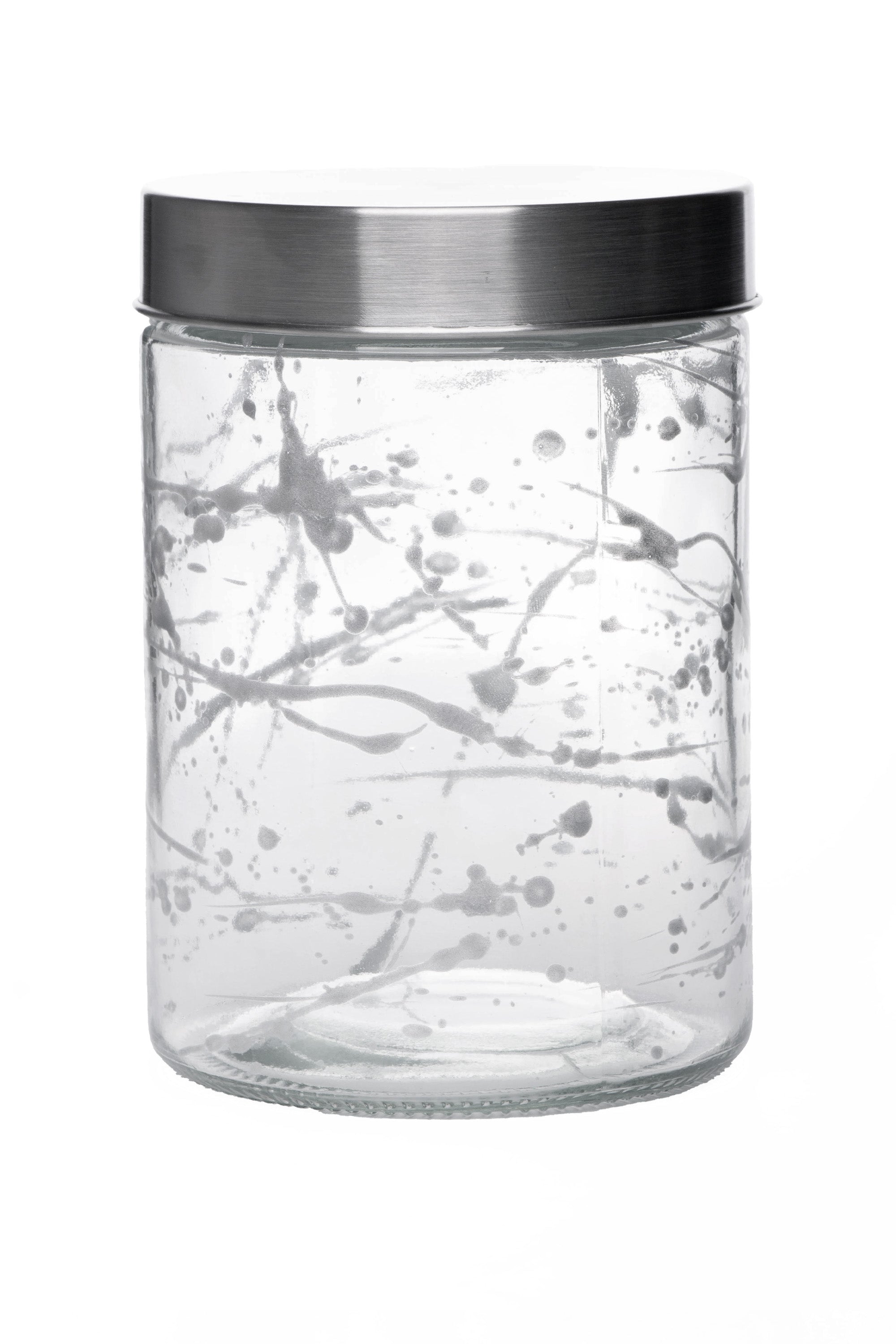 BARATTOLO IN VETRO SILVER