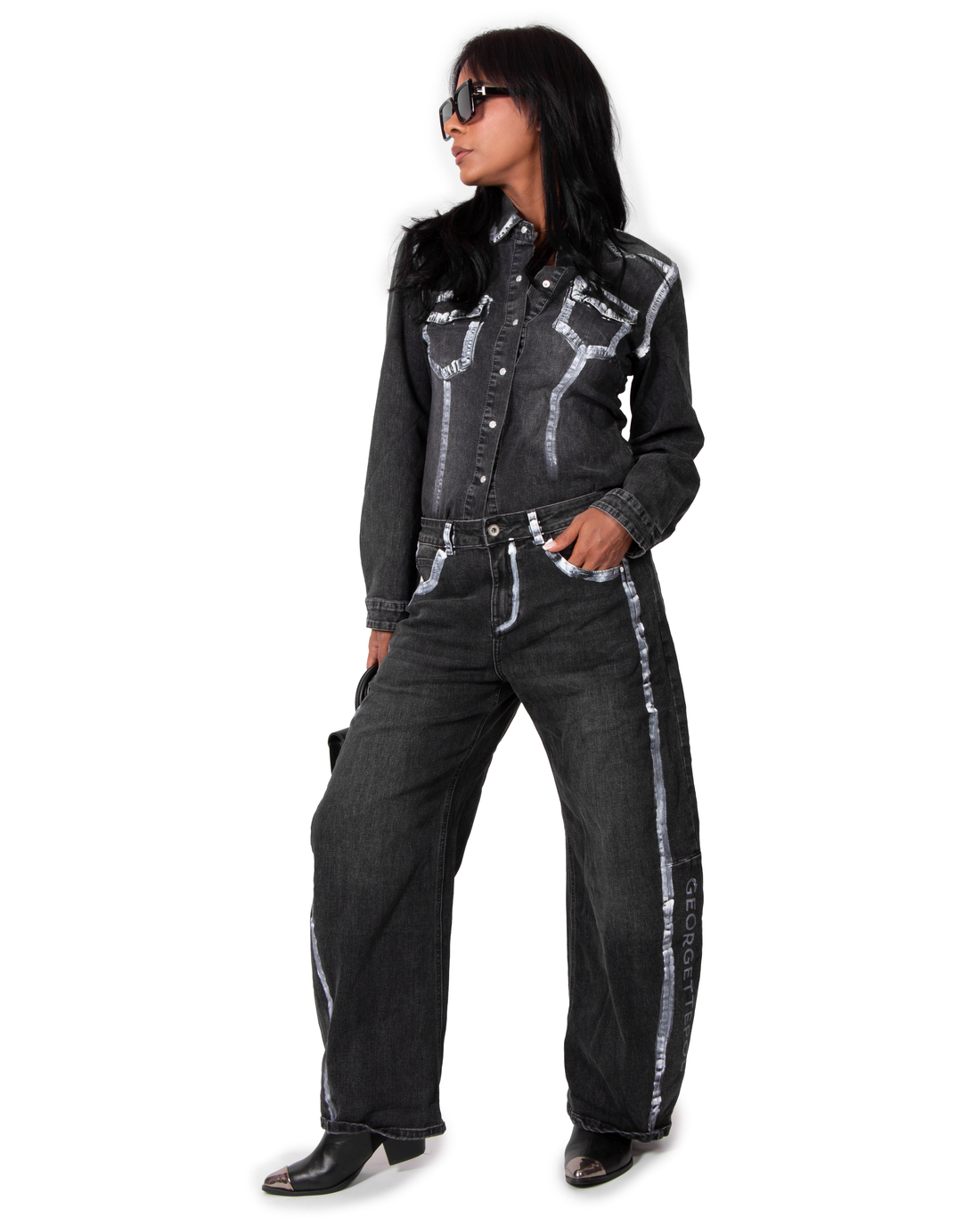 JEANS BALOON NERO BEGONIA