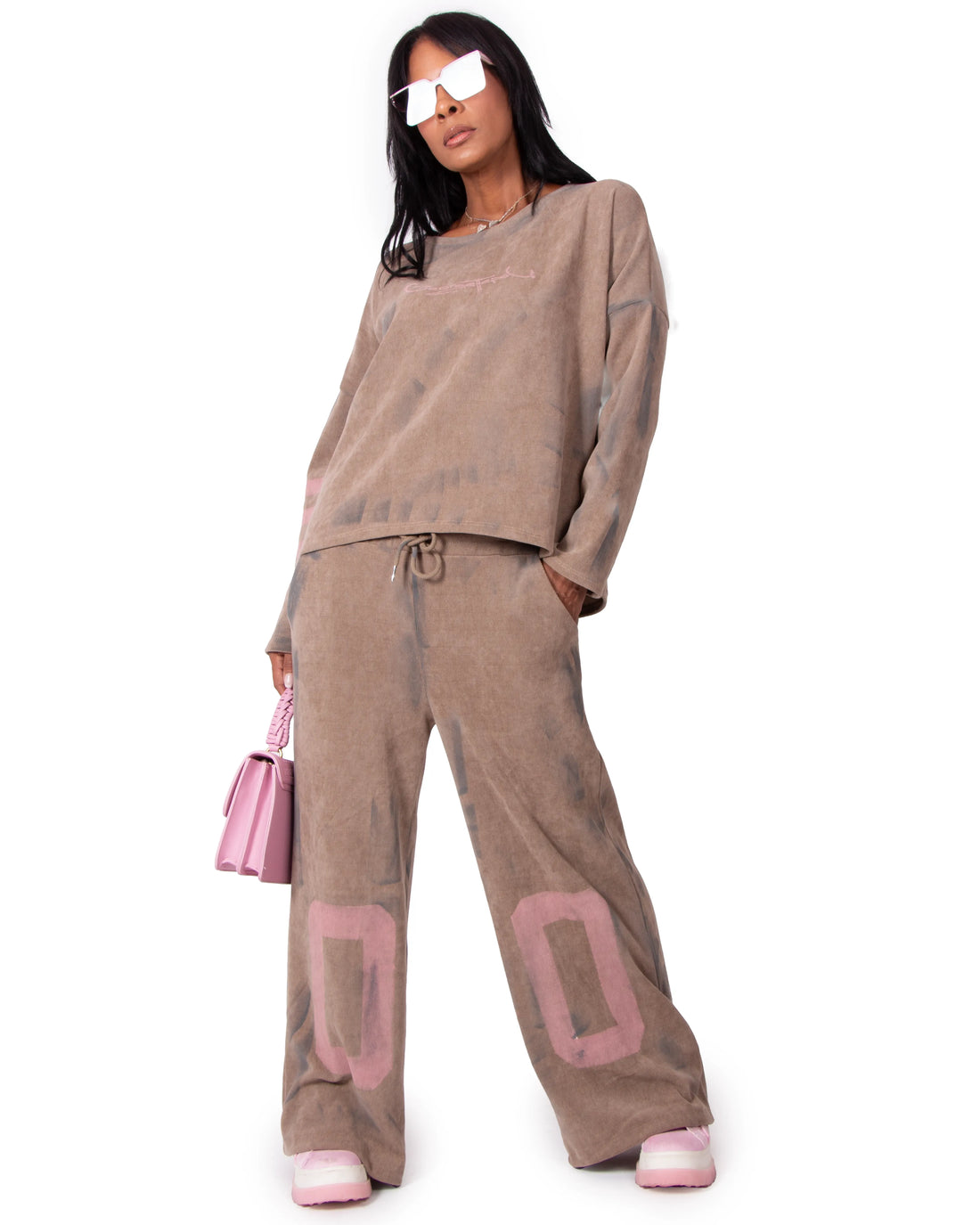 CO-ORD IN VELLUTO BEIGE PEONIA