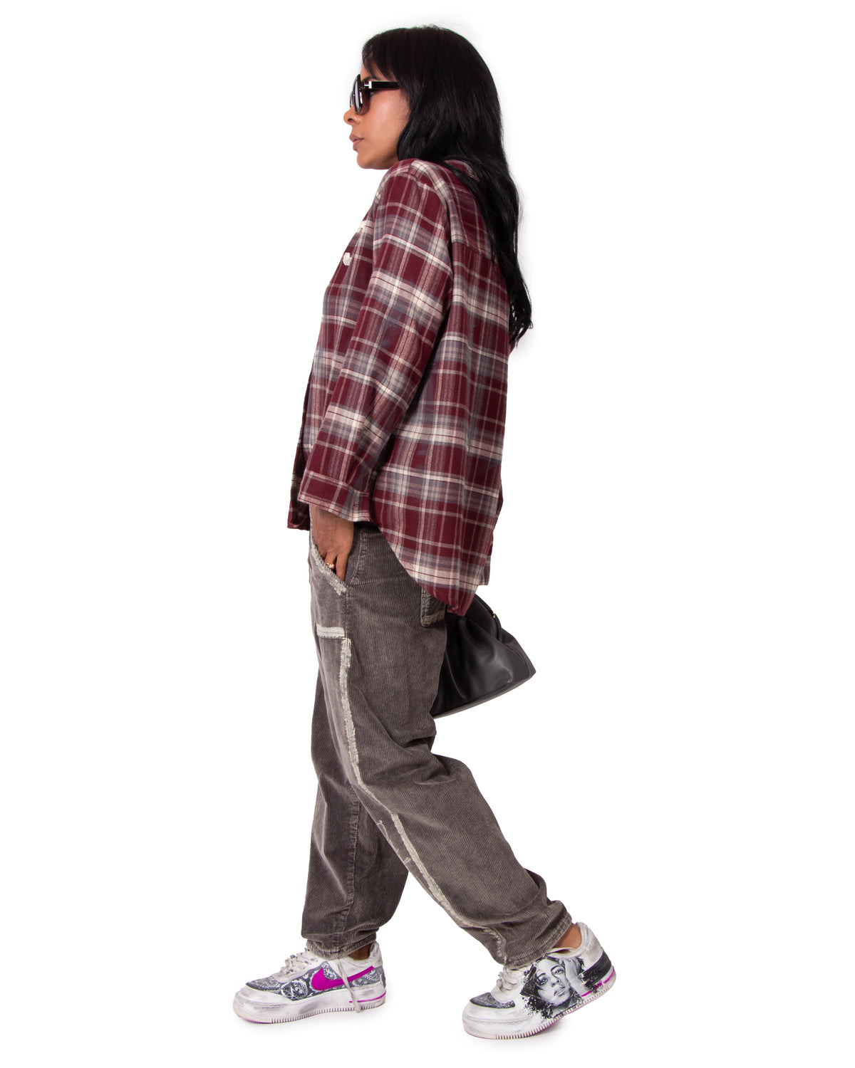 PANTALONE IN VELLUTO TAUPE FIORDALISO