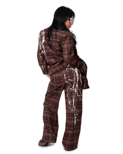 CO-ORD TARTAN MARRONE LUNARIA