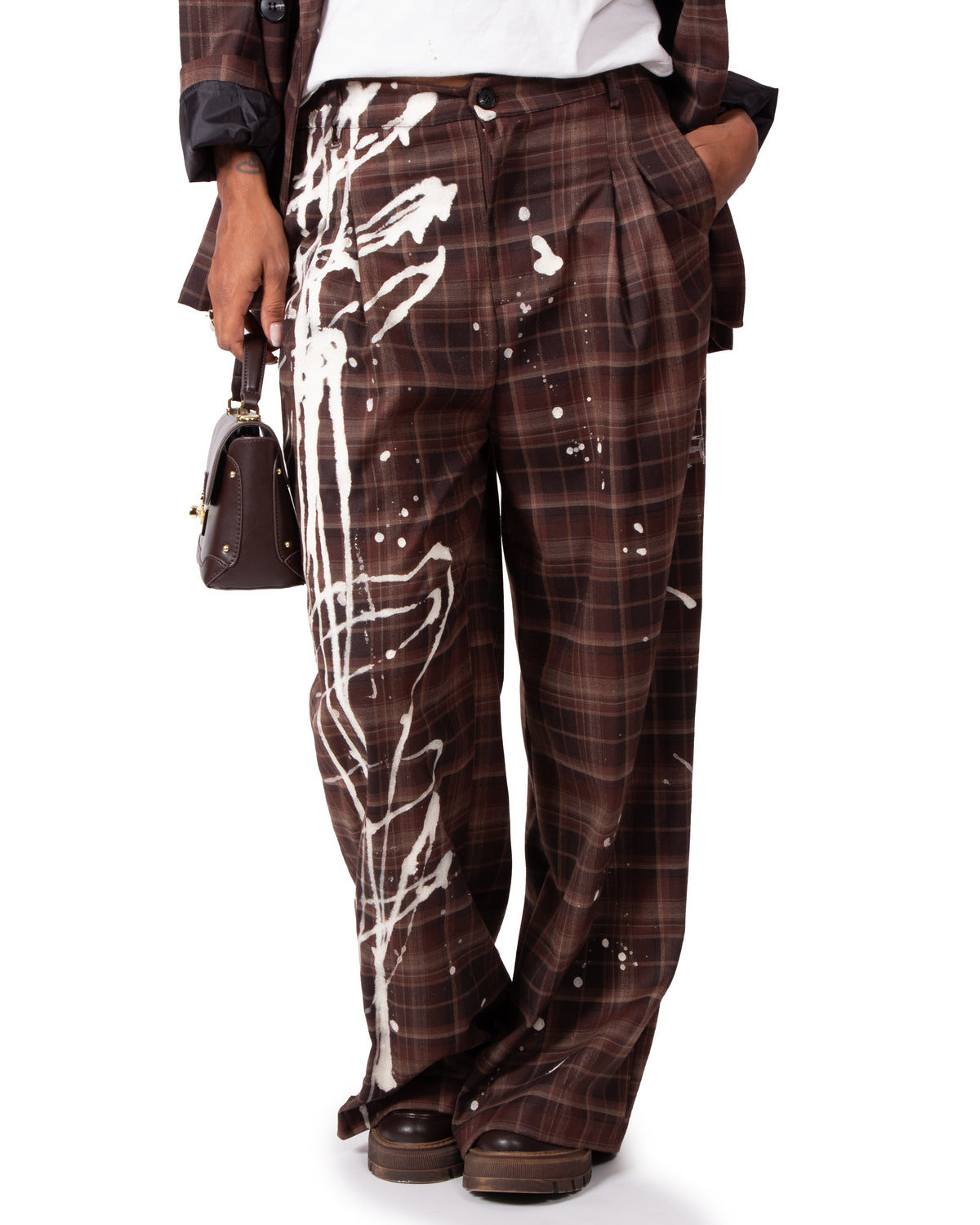 CO-ORD TARTAN MARRONE LUNARIA