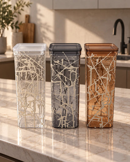 SET 3 CONTENITORI RETTANGOLARI IN PLASTICA 2,1 LT