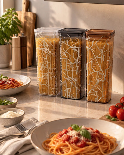 SET 3 CONTENITORI RETTANGOLARI IN PLASTICA 2,1 LT