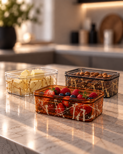 SET 3 CONTENITORI IN PLASTICA 0,4LT