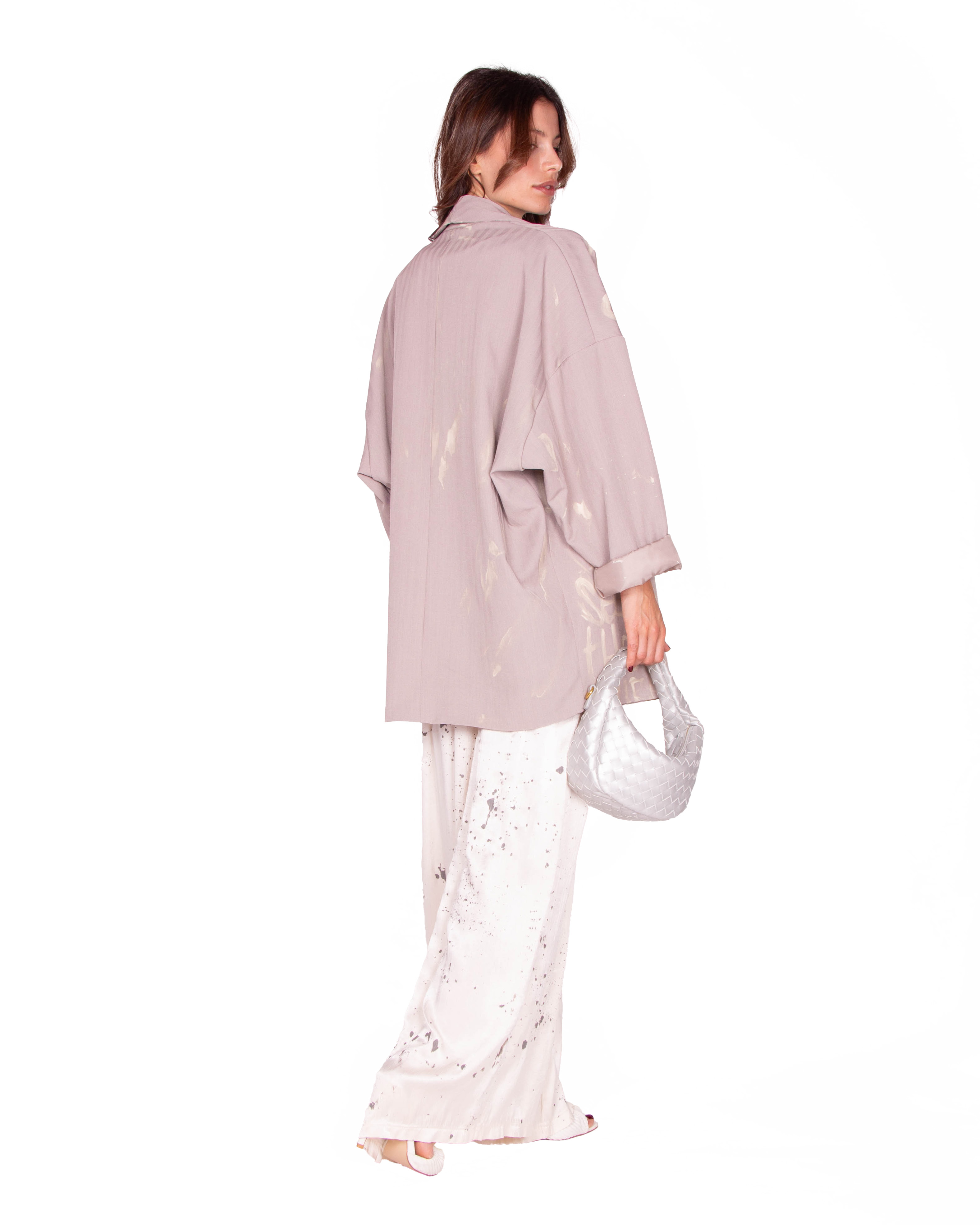 BLAZER OVERSIZE GRIGIO CHIARA