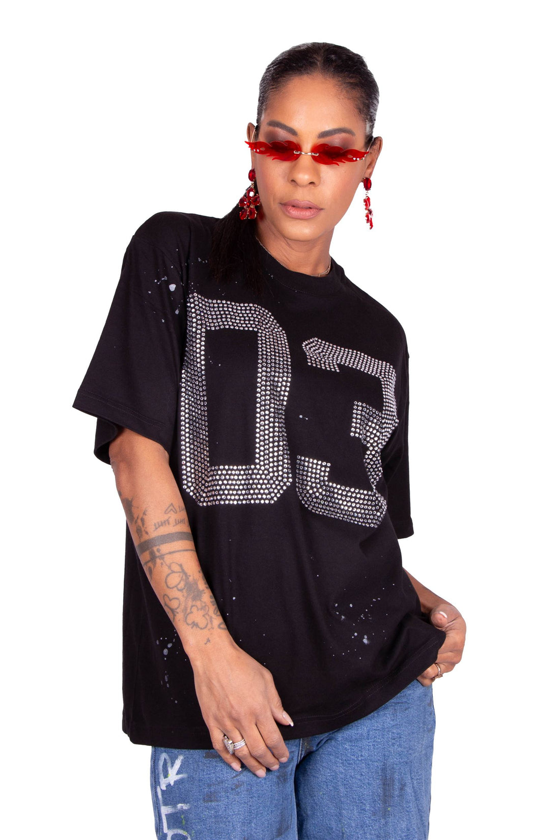 T-SHIRT NERA 03 DIAMONDS LUXURY