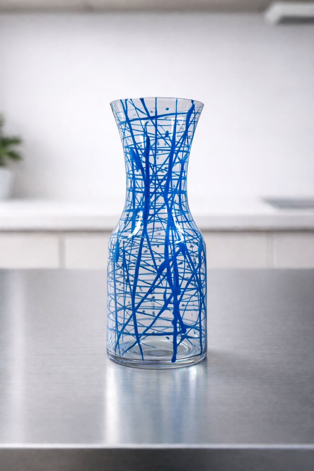 BROCCA IN VETRO BLU
