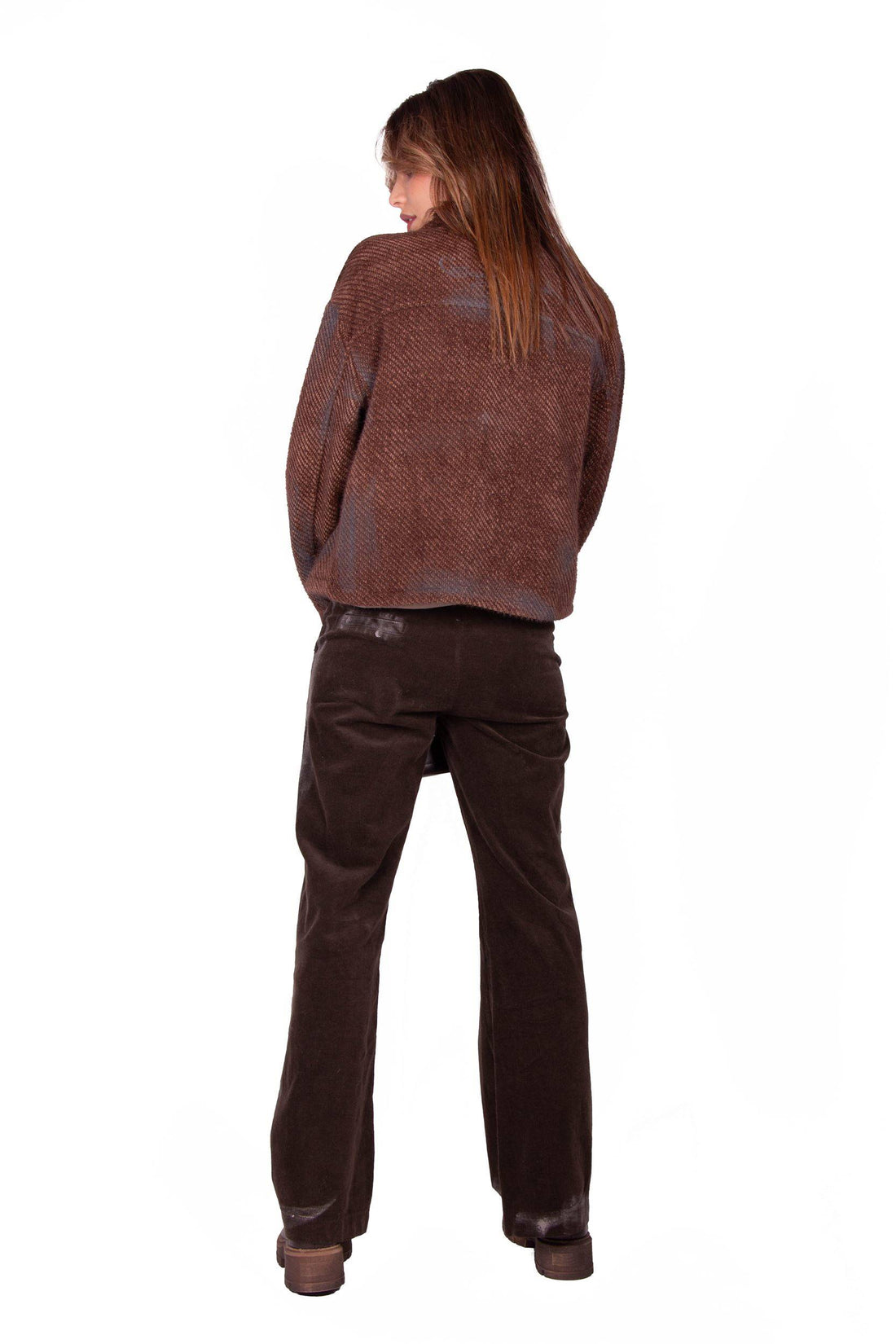 PANTALONE A COSTINE MARRONE GRACE