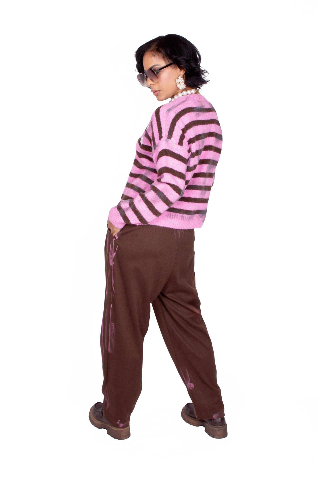 PANTALONE MARRONE LEILA