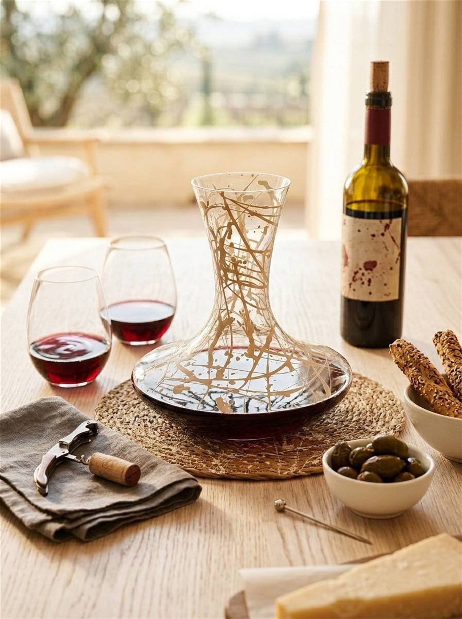 DECANTER IN VETRO PANNA