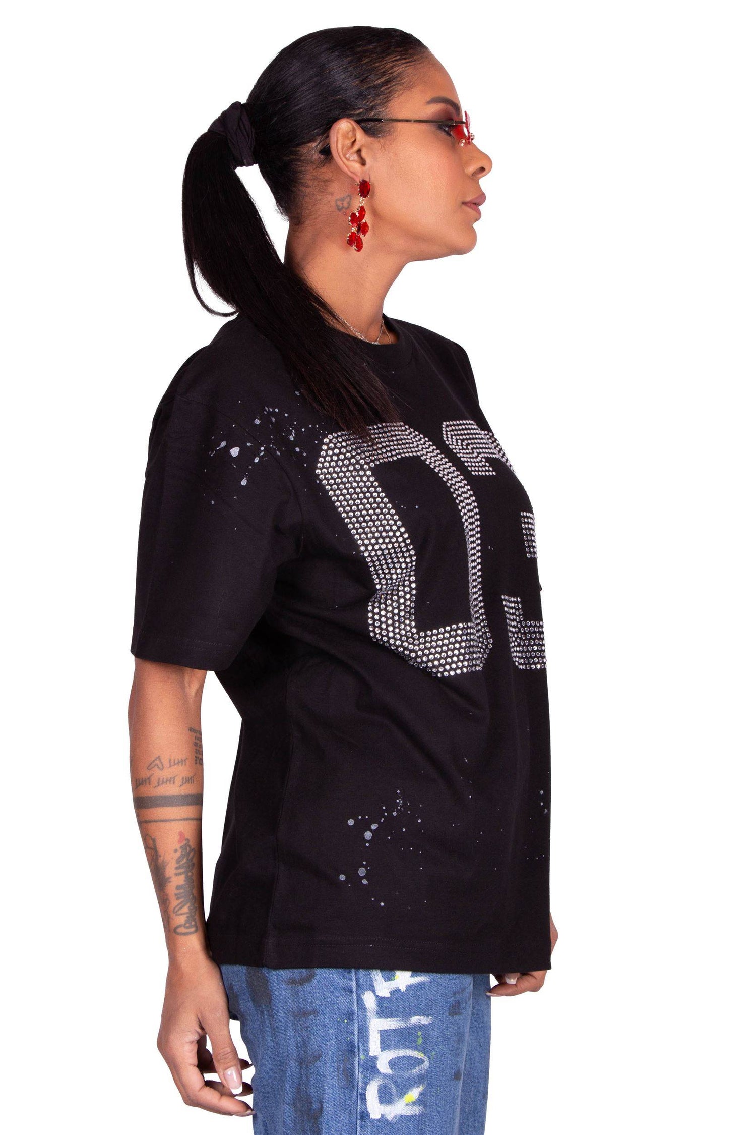 T-SHIRT NERA 03 DIAMONDS LUXURY