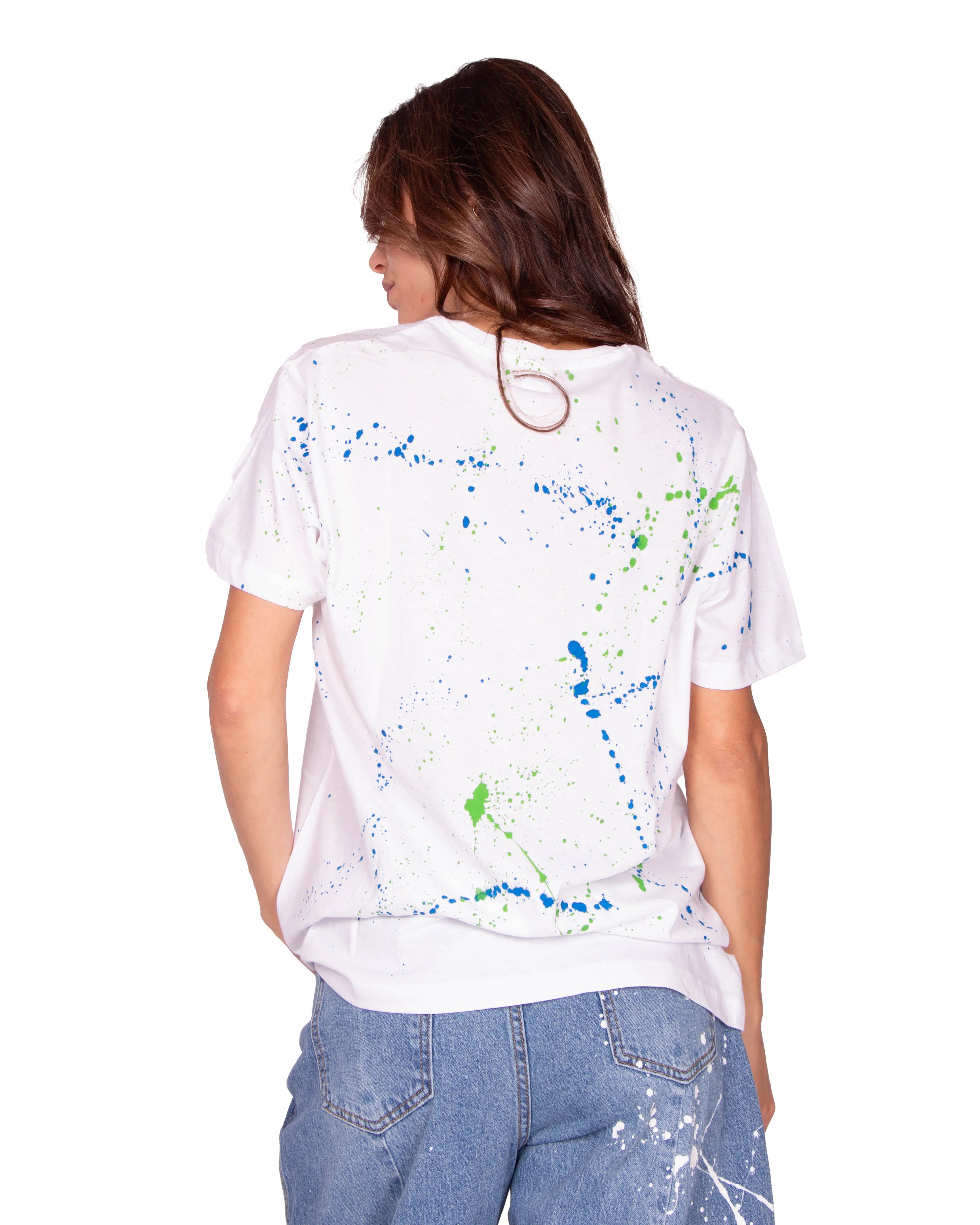 T-SHIRT SOLE BLU VERDE