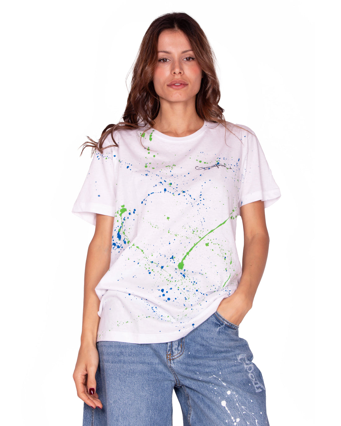 T-SHIRT SOLE BLU VERDE