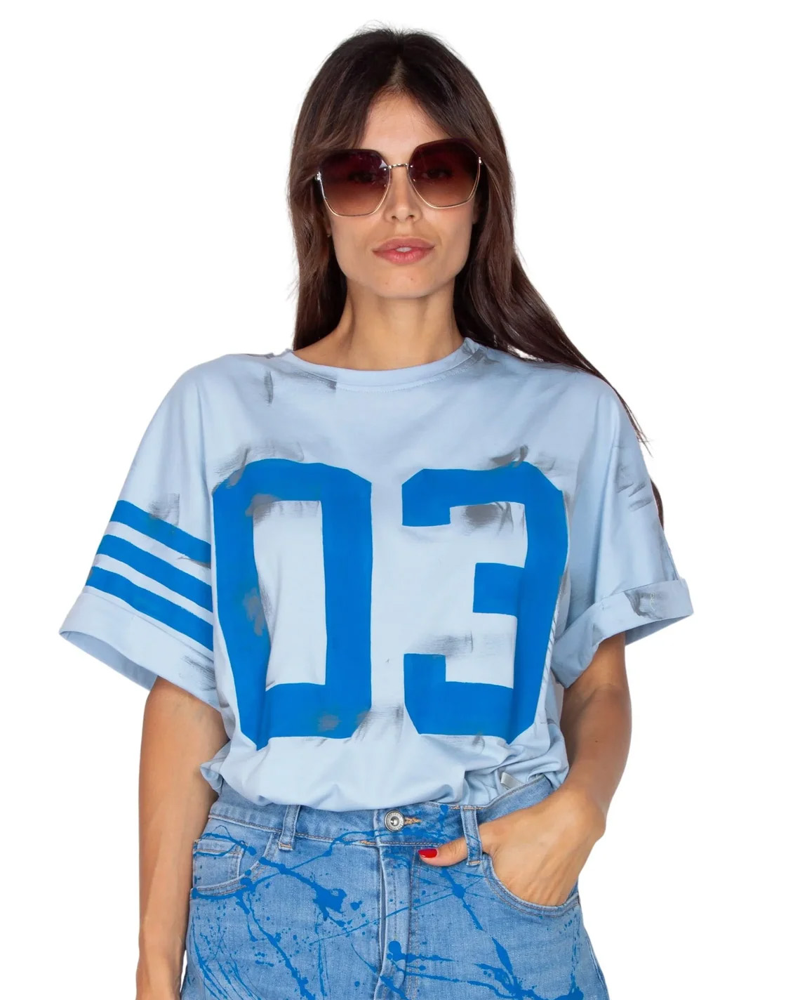T-SHIRT AZZURRA NICOLE
